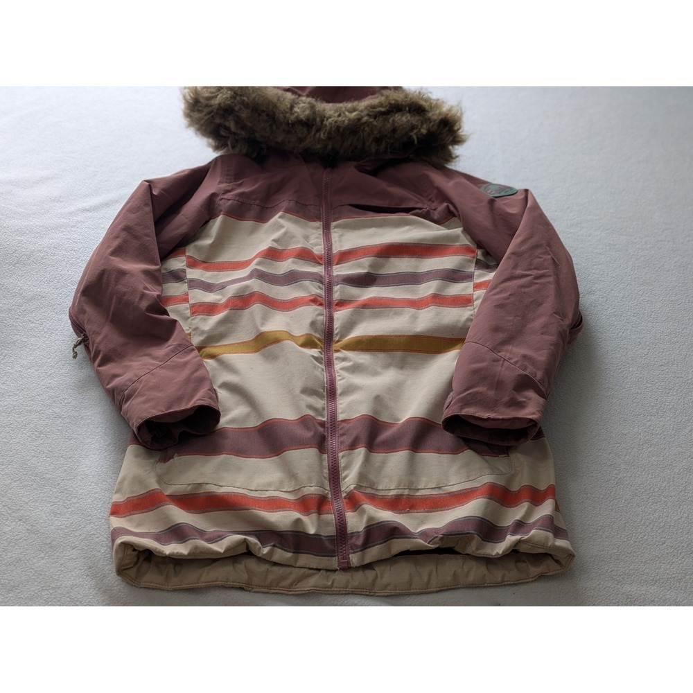 Burton Lelah Ski Snowboard Jacket Coat Women's Jacket XS Outdoor Winter Pink Fur